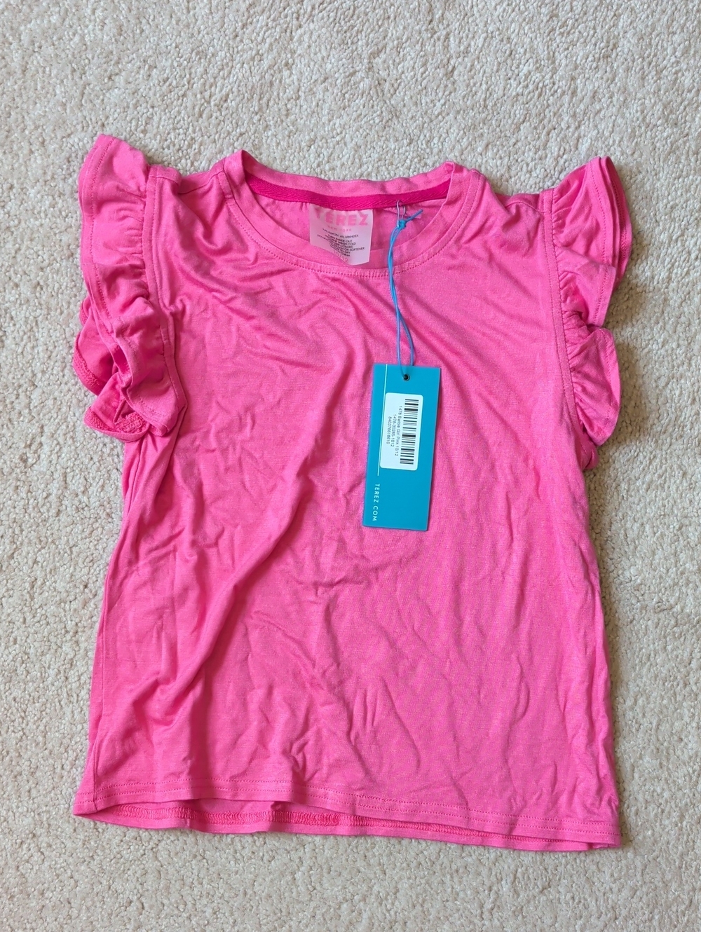 Terez Hot Pink Girls Crew Neck Tee